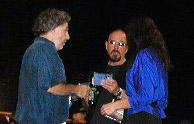 Mike, Ian and Tania, backstage