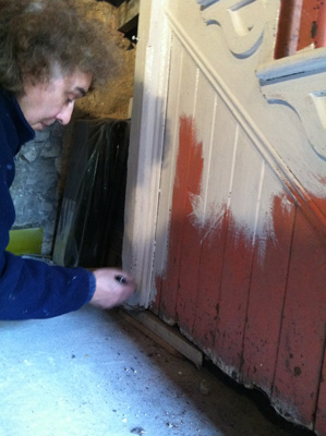painting the stair panel